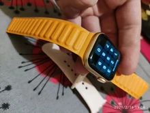 Correa de enlace de cuero para Apple watch, banda de 44mm, 40mm, 38mm, 42mm, pulsera de bucle magnético original, iWatch seires 3, 5, 4, 6 SE