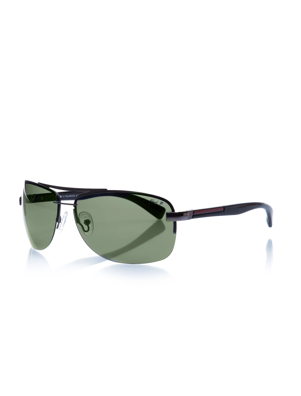 

Men's sunglasses hw 1381 01 metal black organic rectangle rectangular 65-12-122 hawk