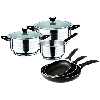 

Set Black - 3 pans 16/20/24 and kitchen battery 5 PCs