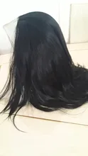 Sin costuras Yaki recto pelucas delanteras de encaje Color Natural Sintético pelucas de diadema fácil desgaste resistente al calor de fibra de cabello para las mujeres negras