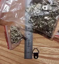 Hooks-Hangers Mirror Frame Oil-Painting Hanging-Picture 100-Screws Triangle D-Ring Golden