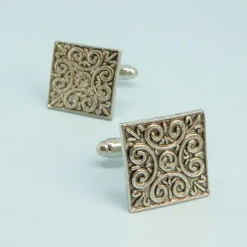 

Cufflinks jewelry square pattern (50121)