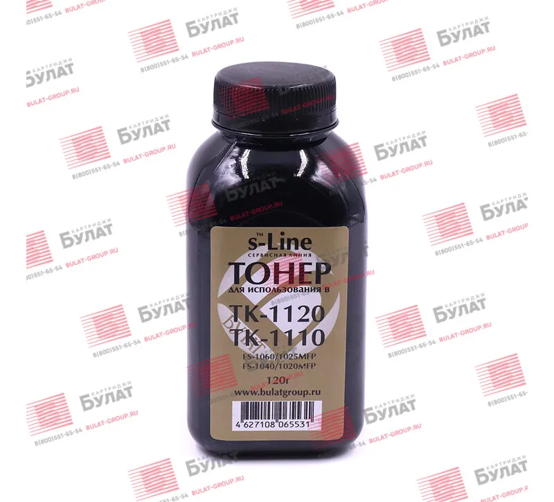 Тонер БУЛАТ s-Line TK-1120/TK-1110 для Kyocera FS-1060 FS-1040 (Чёрный банка 120г.) | Компьютеры и офис