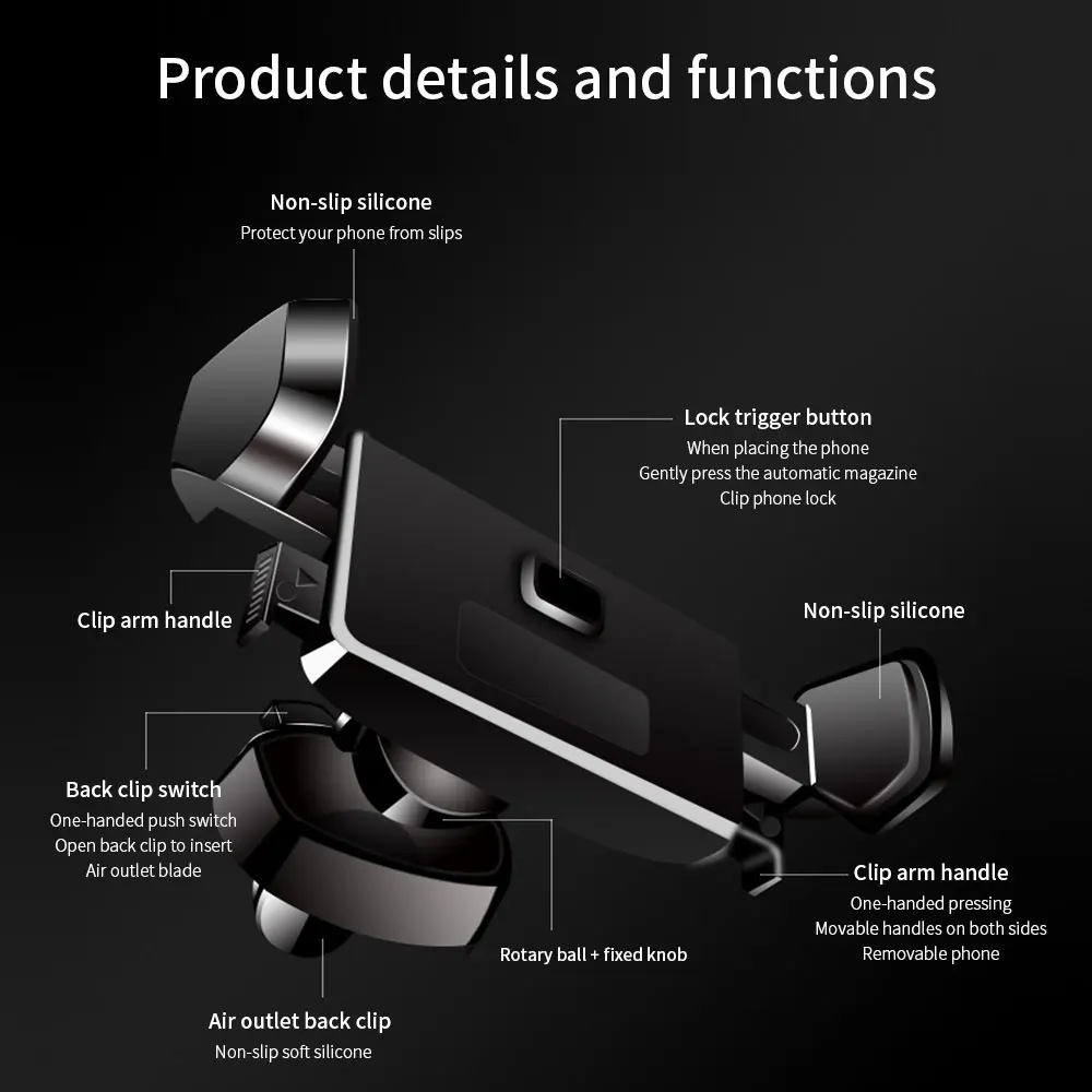 KISSCASE Auto Telefon Halter Für iPhone 11 7 8 XR X 6 Air Vent Outlet Clip Halterung Ständer Automa