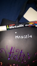 1 Uds. Rotuladores metálicos de 3mm para pintura de colores, tarjeta de regalo de cumpleaños, rotulador blanco y dorado plateado