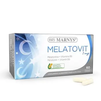 

Melatovit MARNYS melatonin and vitamin B6 | Help to reconcile the I dream, sleeping home, rest | Alivio fatigue, Jet-lag | 60 CÁP
