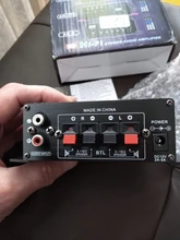 400W DC12V Dual Channel Mini HIFI AUX Power Amplifier for AK 170 with blue LED light