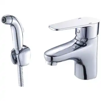 

Orange Otto basin faucet with sanitary shower, chrome color