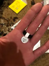 Anillo de acero inoxidable negro para hombre y mujer, joyería con abalorio, 2017