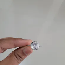 CC Anillos para las mujeres de la Boda nupcial Anelli joyería de moda anillo de compromiso de oro blanco Anillos de Color CC595