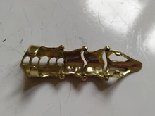 Docona-Anillos Midi Punk para mujer, armadura de Calavera, oro gótico, anillo ajustable de aleación, joyería de fiesta