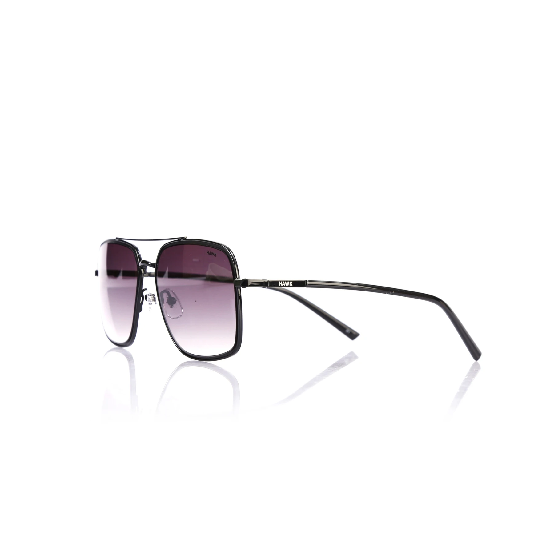 

Men's sunglasses hw 1752 03 metal black organic square square 57-17-142 hawk