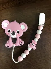 Joepada collar dentición bebé precioso Koala búho caballo del bebé mordedor Molar juguete para regalo mapache perlas de silicona de grado de alimentos