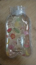 Botella de agua caliente transparente, calentador de mano de dibujos animados, Mini bolsas de agua caliente portátiles a prueba de explosiones