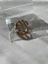 Anillo con forma de cadena chapado en oro, 7mm de ancho, Vintage, gótico, grueso, Midi, joyas antiguas, accesorio