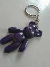 Moldes UV de silicona con forma de oso para joyería, moldes de resina para joyería, DIY, llavero, juguetes para niños