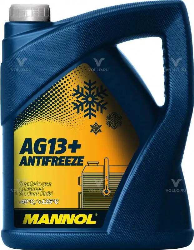 Mannol Антифриз Advanced AG13+ Готовый раствор охлаждающей жидкости(Long-life) желтый 5 л