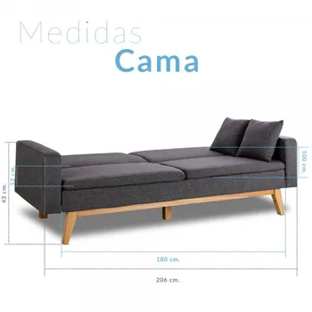 

Don Rest-Sofa Bed with 3 Seater Reine marengo