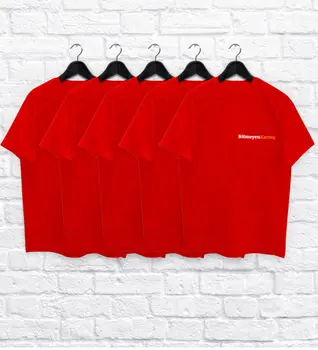 

Companies For 50 PCs Logo Printed Red T-Shirt