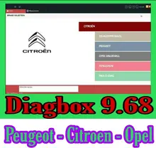 Mais novo diagbox v9.68 vmware adicionar carro até 2020 atualização para lexia 3 pp2000 diagbox 9.68 para citroen/peogeot/ds/opel ferramenta de diagnóstico