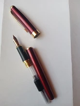 Baoer 388 de alta calidad regalo de negocios metal negro dorado estudiante pluma estilográfica, papelería de oficina material escolar