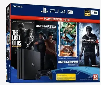 

Playstation 4 Pro console 1Tb + 4 sets Hits Playstation 4 Ps4 consoles