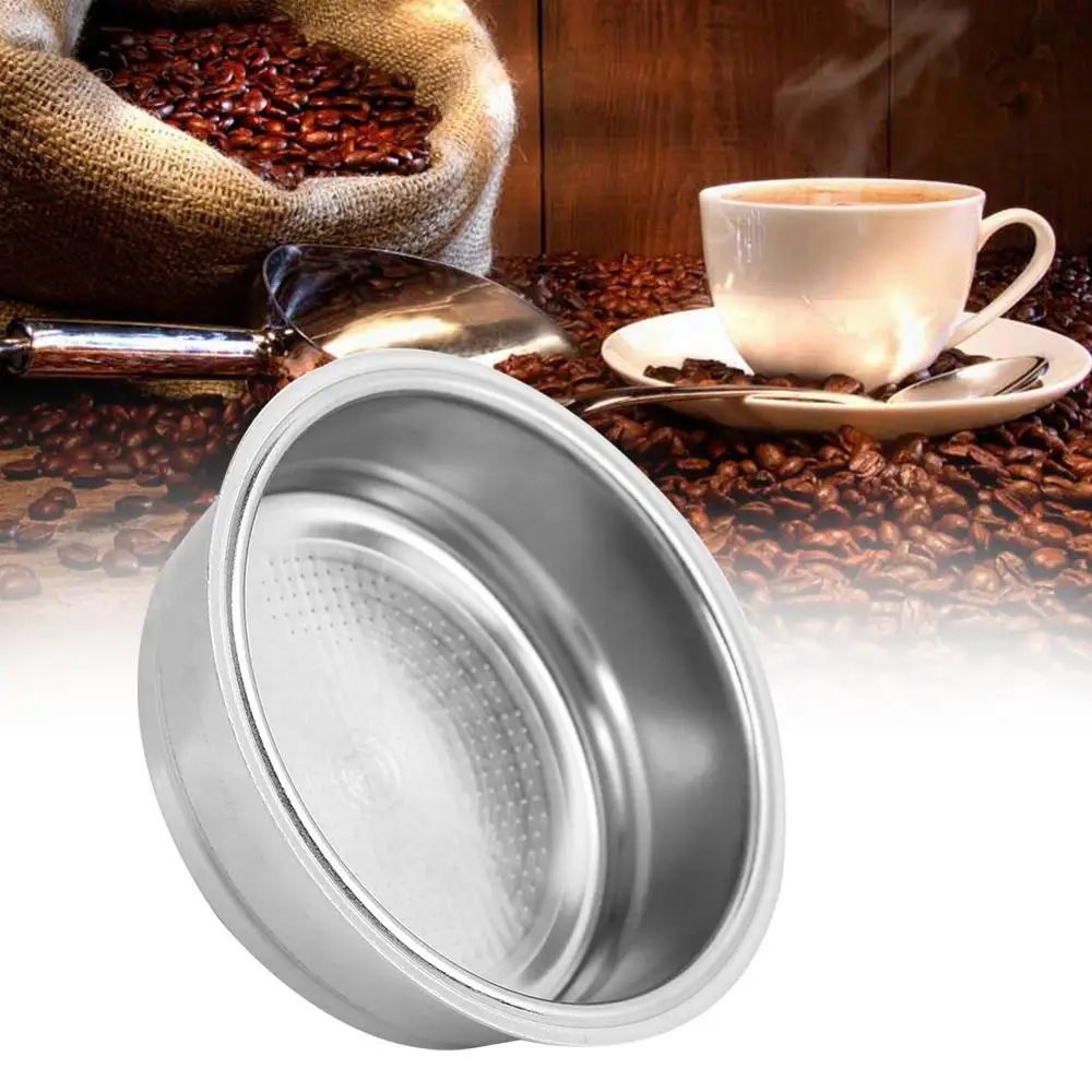 Filtro para máquina de café de acero inoxidable de una sola capa, 51mm, cuenco colador apto para máquina de café DeLonghi, accesorios