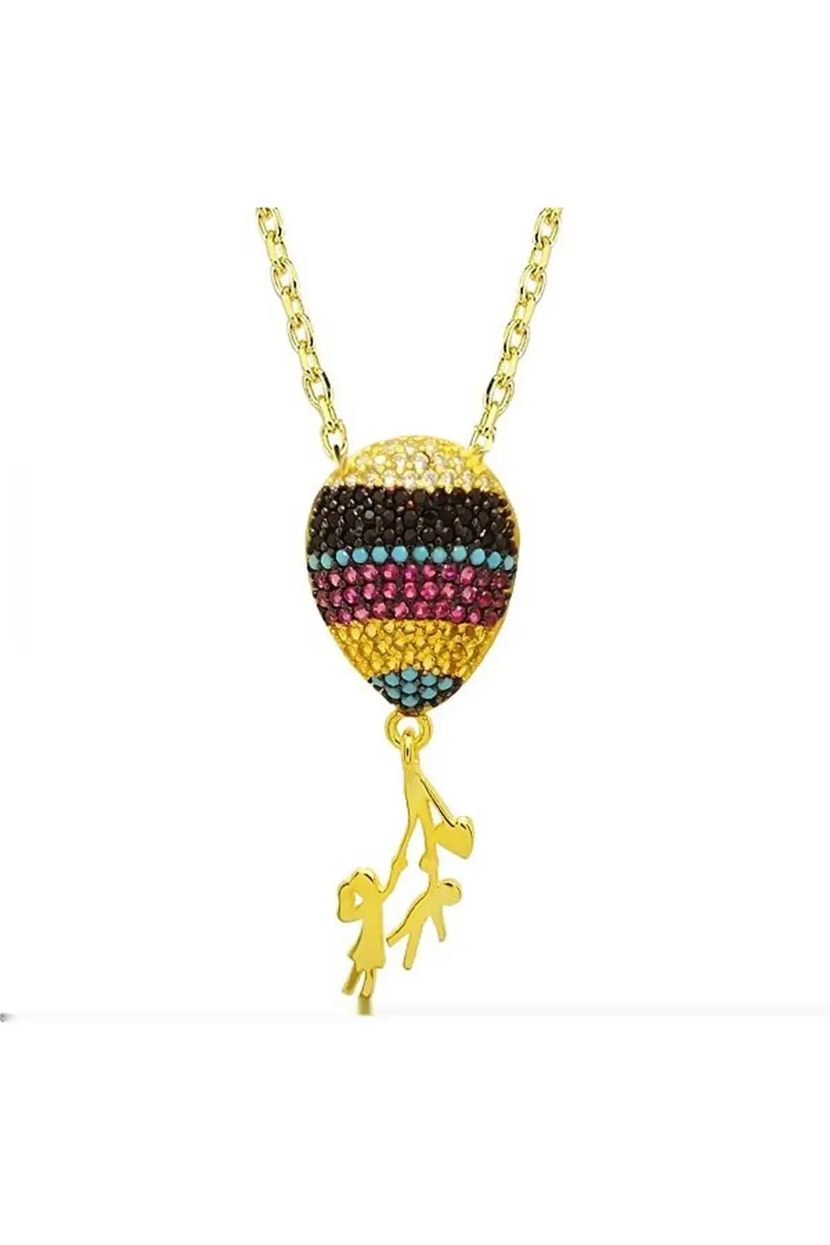 

Silver Flying Balloon Gold Plated Necklace