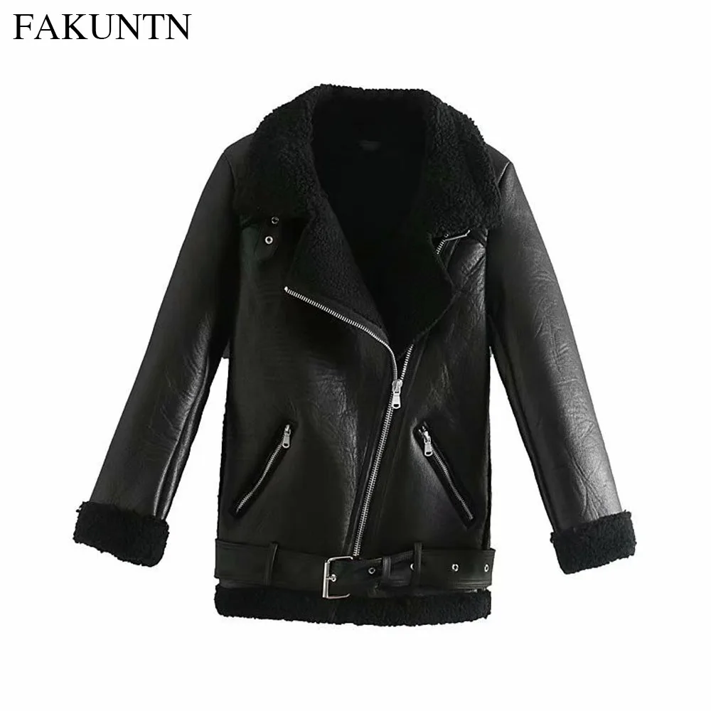 

Winter Motorcycle Leather Jacket Women Clothes Oversize 2020 Autumn Fashion Female Biker PU Leather Jackets Coat Women Outerwear