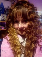 FASHION IDOL-extensiones de pelo sintético Afro para mujer, Pelo Rizado mechones Rubio degradado 24-28 pulgadas, resistente al calor, 6 uds.