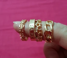 Tocona-Anillos de oro con piedras de cristal cuadradas brillantes para Mujer y hombre, Charms de estrellas geométricas, joyería para Mujer, venta al por mayor 9071