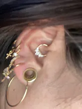 Genuino Plata de Ley 925 de plata brillante de cartílago Stud Pendientes para mujer chica Pendientes Piercing hueso del oído hebilla bien joyería