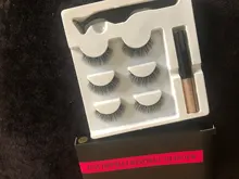 Extensiones de pestañas magnéticas, 3/5 pares de maquillaje, delineador de ojos, rizador de pestañas fácil de poner, pestañas postizas gruesas, regalo