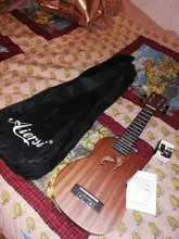 Aiersi-Ukelele Soprano de 21 pulgadas para principiantes, guitarra para chico, cuatro cuerdas de madera, negro, marrón, rosa, Amarillo, Azul, para niños