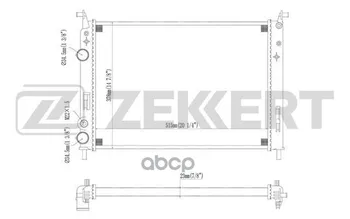 

Radiator OHL. DV. Fiat Palio (178) 98-siena (178 _) 01-zekkert art. mk-1105