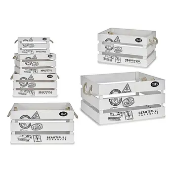 

Storage Box White Wood (30 x 20 x 40 cm) (3 pcs)