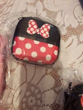 Monedero de dibujos animados de Mickey de Disney, monedero de minnie para niño y niña, bolso de almacenamiento de casco, cargador de cable de datos, caja de embrague