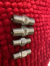 Thread Pipe-Fitting-Connector Nipple Male 304-Stainless-Steel 1/2-3/8-Hex High-Pressure-Resistant