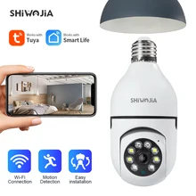 

SHIWOJIA 2MP IP Wifi Camera E27 bulb Mini Camera Tuya Smart Automatic Human Tracking Night Vision Full Color Alexa Google Home