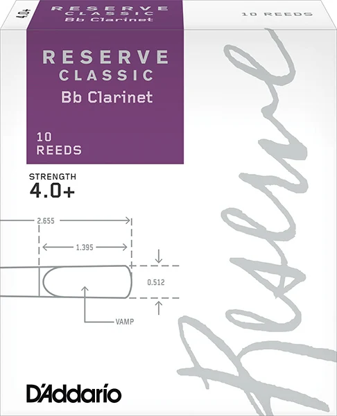 DCT10405 Reserve Classic Трости для кларнета Bb размер 4.0+ 10шт. Rico | Спорт и развлечения