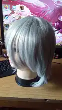 Pelucas de LUPU corto sintético para mujer peluca para disfraces o Cosplay de fibra de alta temperatura, color blanco, morado, azul, Rubio, amarillo, negro y rojo