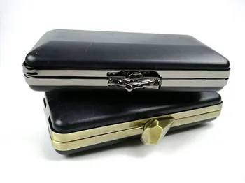 

20.5cm x 9.5cm ( 8" x 4" ) box clutch hardware with plastic covers, Twig and Taper Closure women box clutches purse frames China
