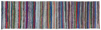 

Handmade Multicolor Vintage English Striped Rug Runner Rug 072x260 Cm-2'4''X8'6''