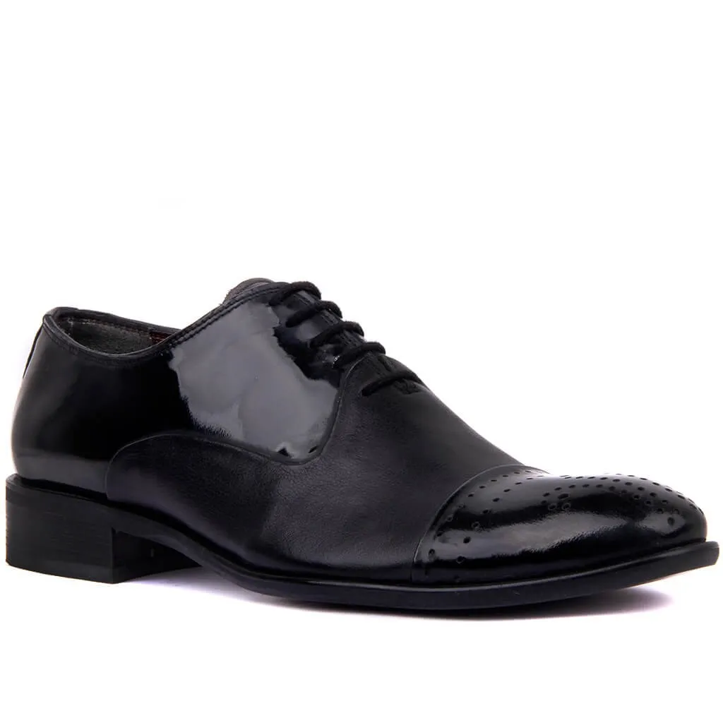 Sail-Lakers Black Leather Sole Leather Outsole Men 'S Classic Shoes