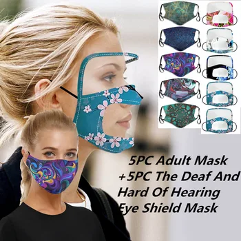 

10PC Dust Protection Face Mask with Eye Shield Mask With Clear Window Mask