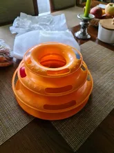 Torre de juguete para gato, torreón de tres niveles con pista de disco y pelota de entrenamiento, plato de diversión, triple, para inteligencia de mascotas