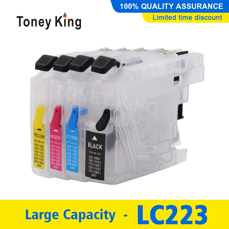 Toney universal(король заправка принтеров чернильный картридж для принтера Brother LC 221 225 227 229 223 XL для LC223 XL J5620DW J5625DW J5720DW J480DW