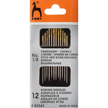 

04363 embroidery needles #1/5, pack/12 PCs, Pony