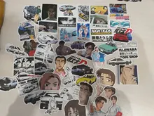 10/30/50 unids/pack anime japonés D inicial etiqueta calcomanías para cuadernos de ordenador de monopatín teléfono móvil de dibujos animados