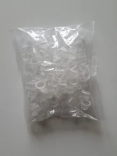 Vasos desechables de plástico para Microblading, recipientes de tinta para tatuaje, maquillaje permanente, transparente, 100 unidades, S / M / L